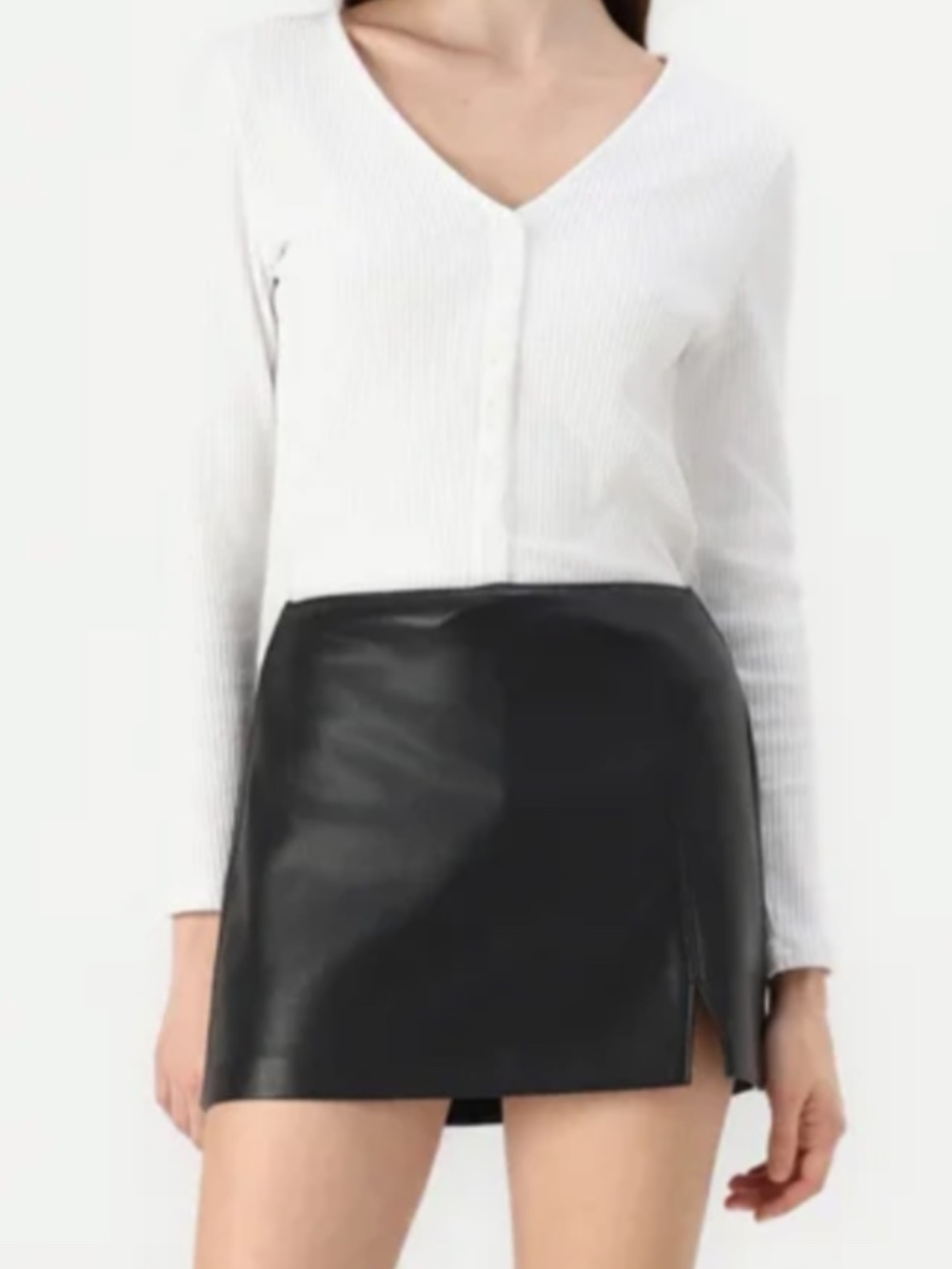 Hollister Leather Mini Skirt